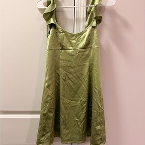 Princess Polly Satin Lime Dress